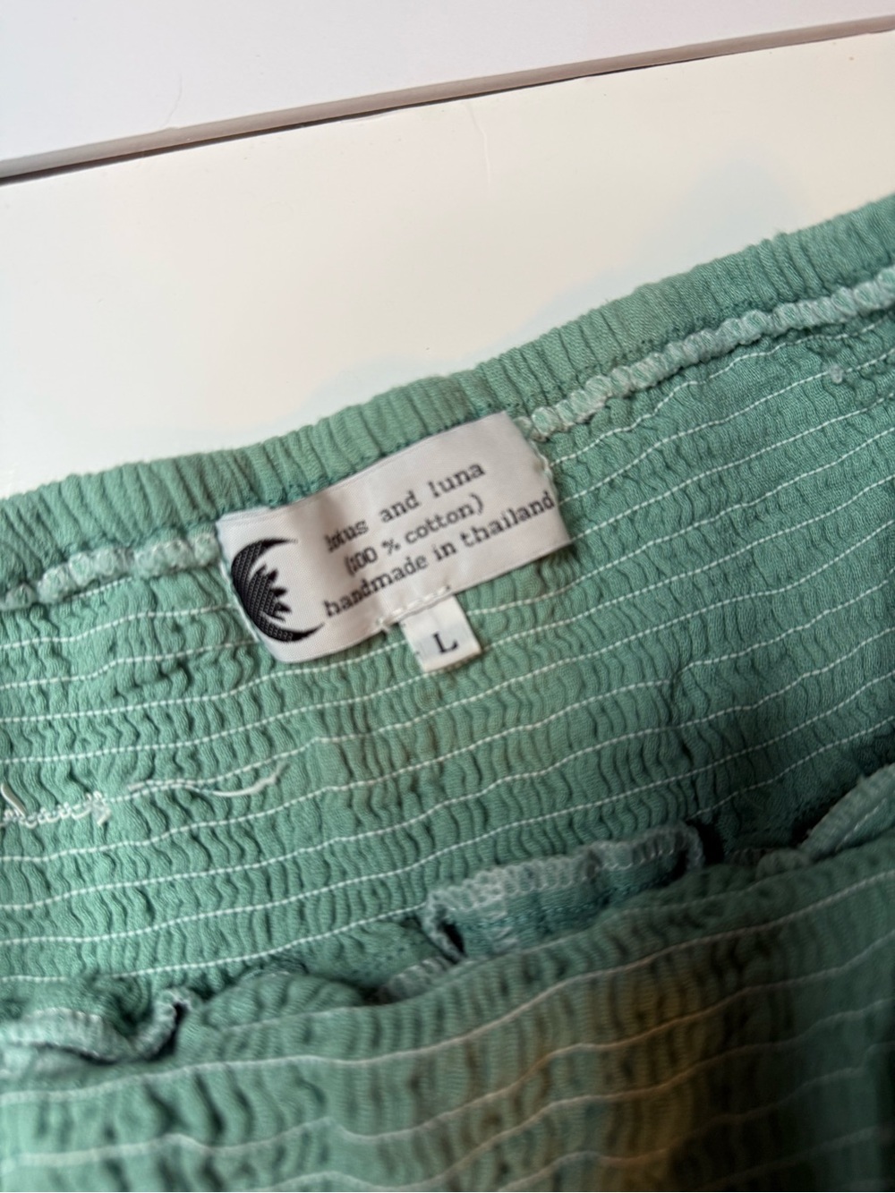 Lotus & Luna sea foam green 100% cotton pants - Picture 2 of 4